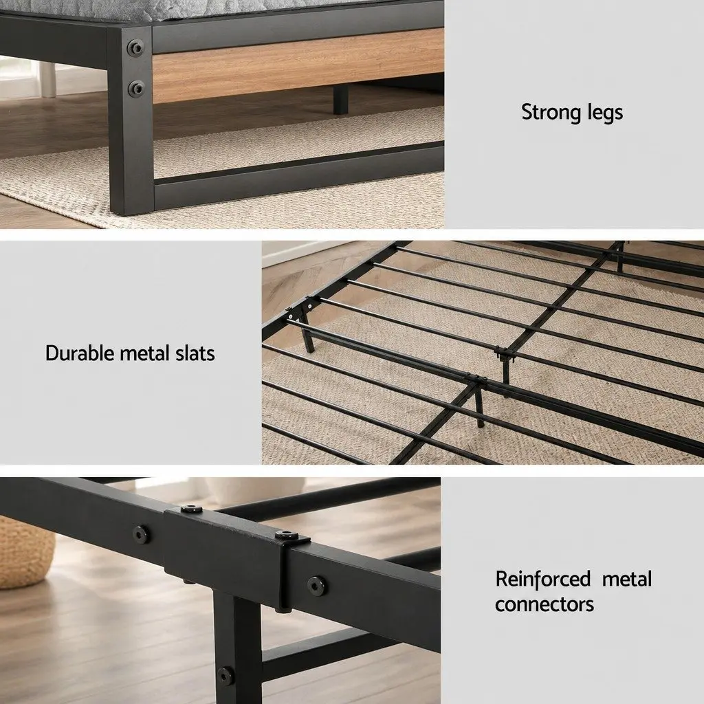 Single Bed Frame with Pocket Spring Mattress