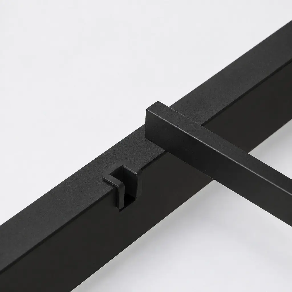 Metal Bed Frame Industrial Style Single Size Black
