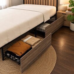 Durable Metal Trundle Drawers for Under Bed Storage