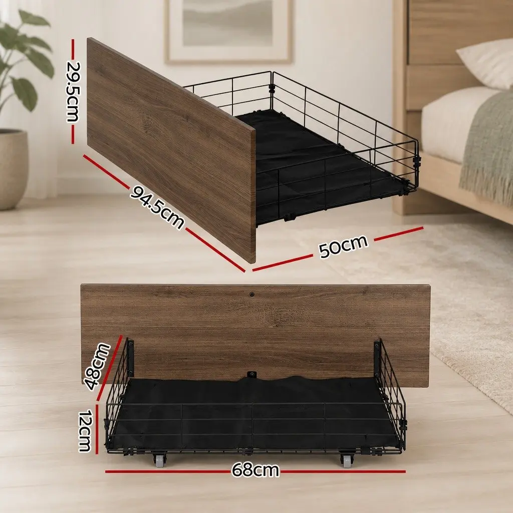 Metal Trundle Drawers for Under Bed Storage