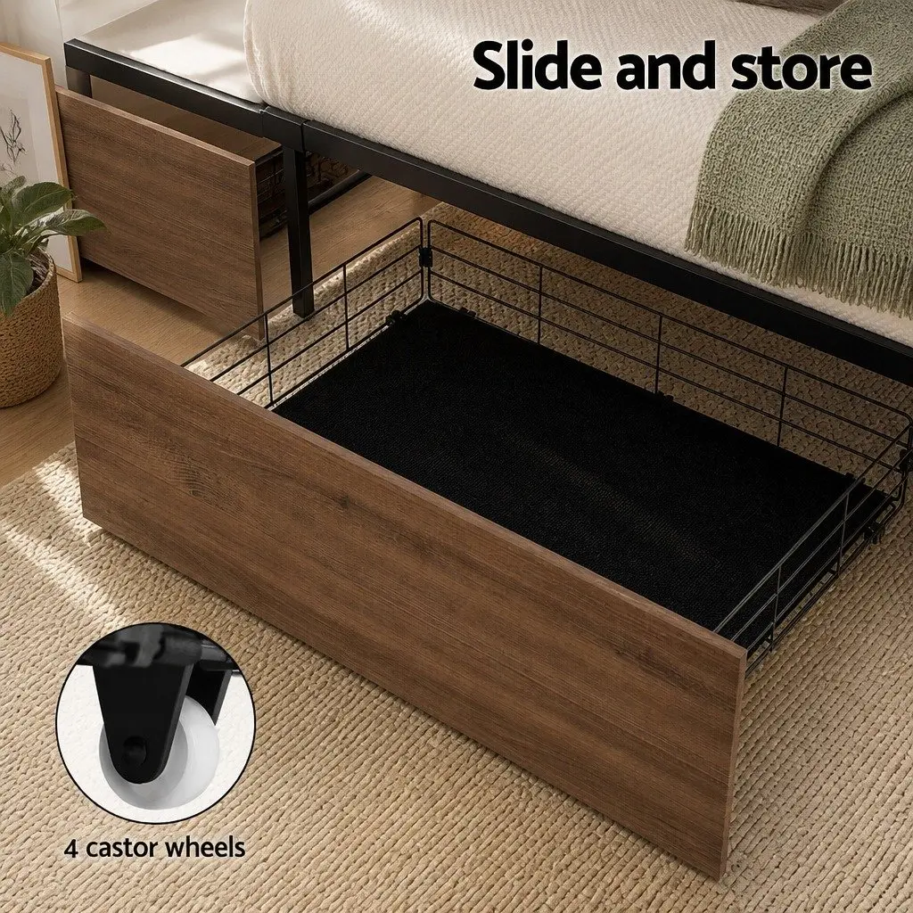 Metal Trundle Drawers for Under Bed Storage
