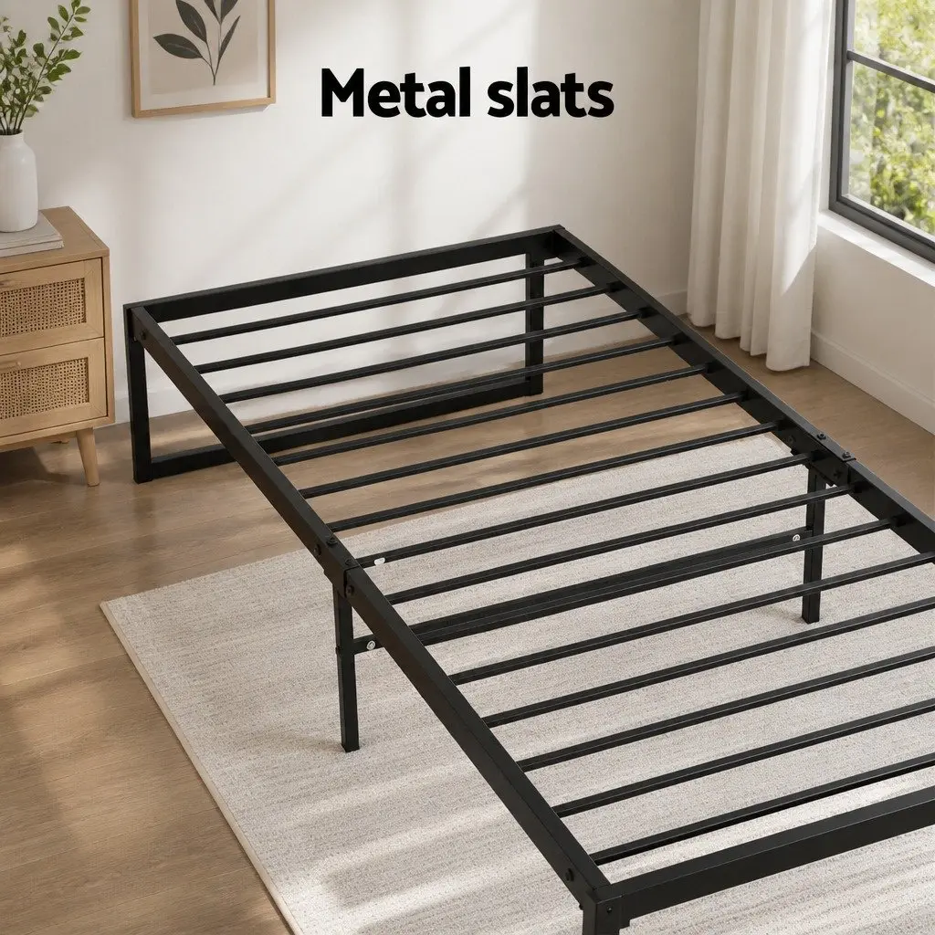 Single Bed Frame with 2 Storage Drawers