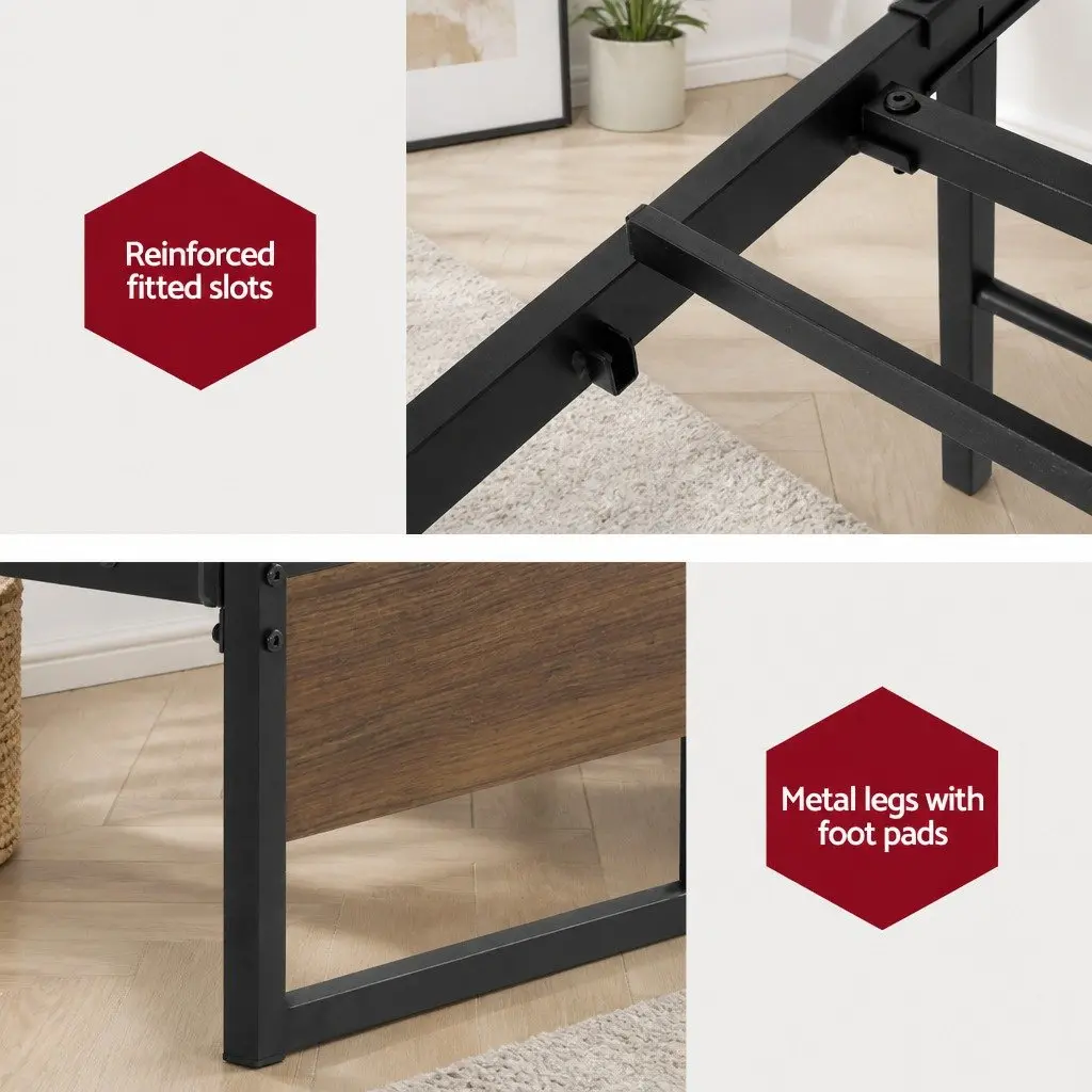 Single Bed Frame with 2 Storage Drawers