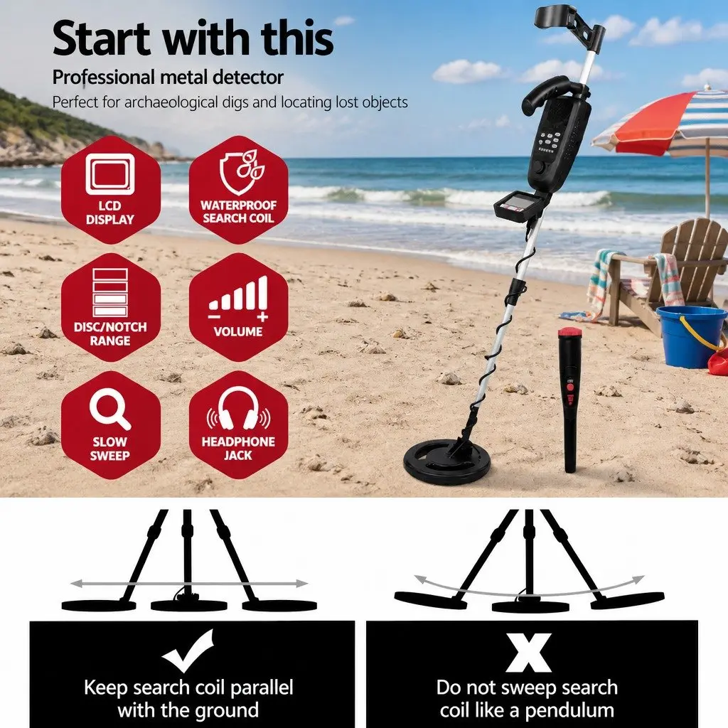 Metal Detector Pinpointer Waterproof 180mm Black