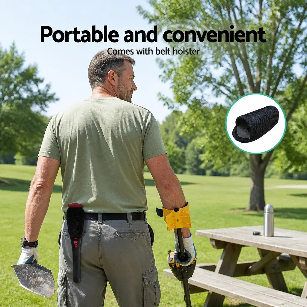 Handheld Metal Detector Waterproof 40MM Sensitive Black