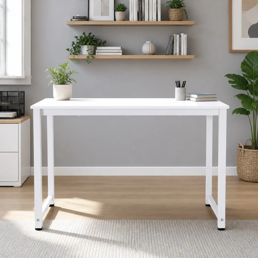 White Computer Desk for Home Office 120CM