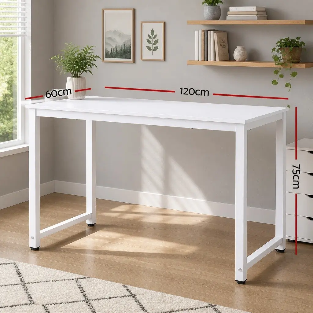 White Computer Desk for Home Office 120CM