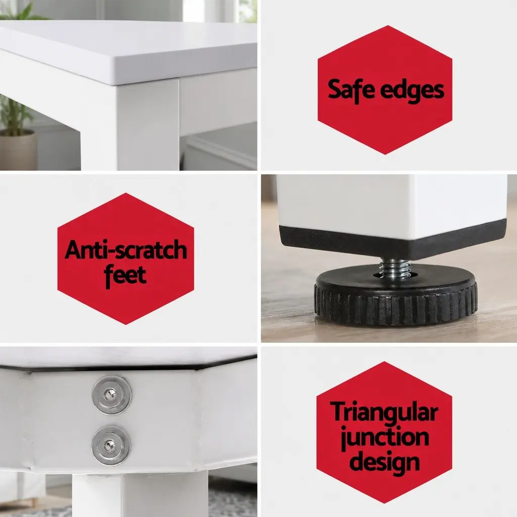White Computer Desk for Home Office 120CM