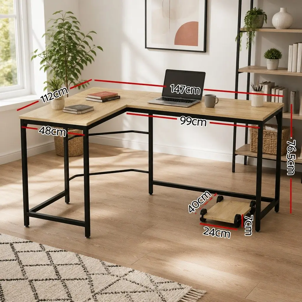 L-Shape Computer Desk for Corner Office Setup