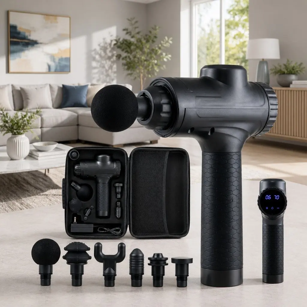 Massage Gun with 30 Speeds and 6 Heads