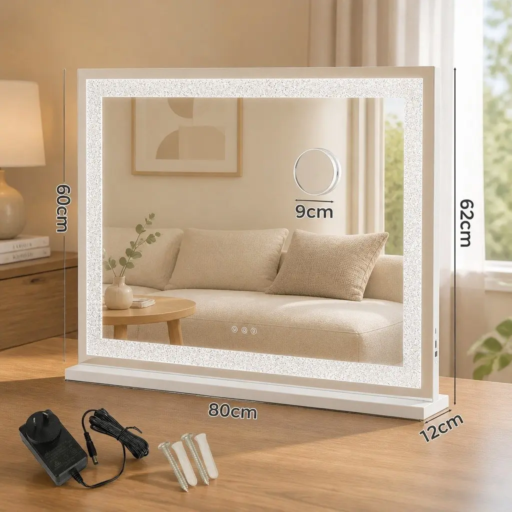 Large Touch Control Vanity Makeup Mirror with LED Lighting