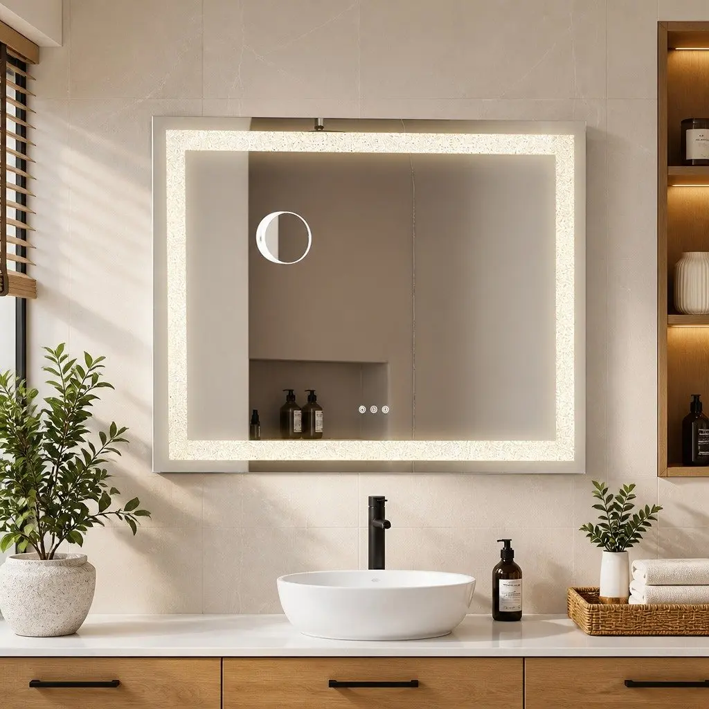 Large Touch Control Vanity Makeup Mirror with LED Lighting