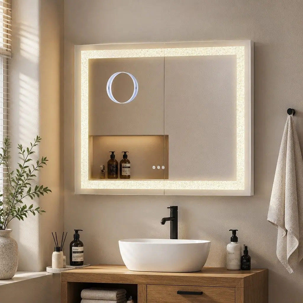 Touch Control LED Makeup Vanity Mirror with USB Charging