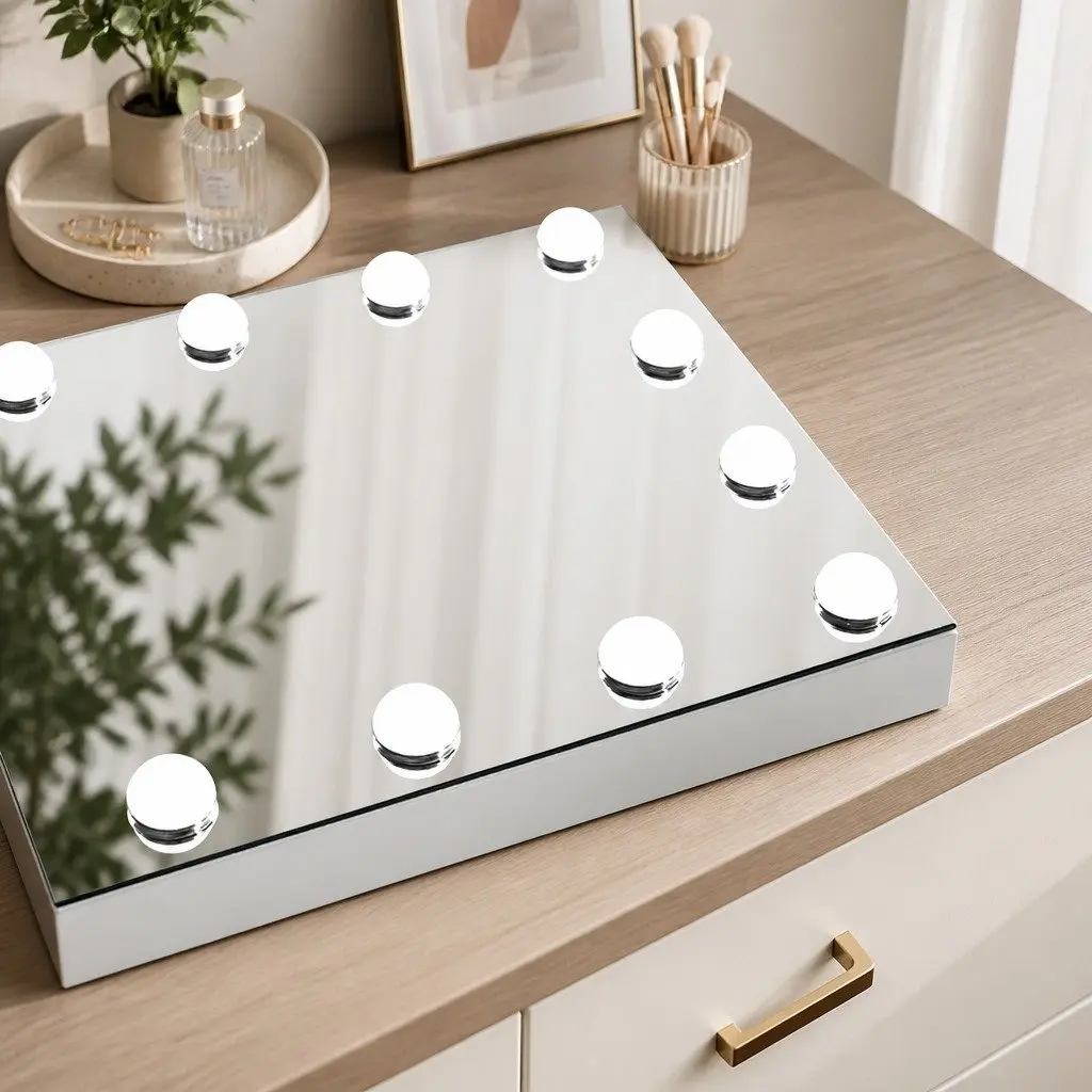 LED Vanity Mirror 45x58cm with 10x Magnifier