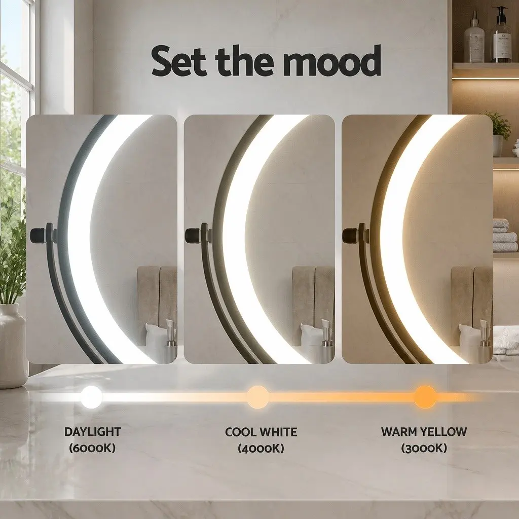 Brown LED Makeup Mirror with 10X Magnification