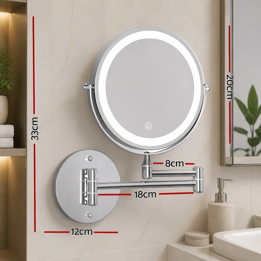 Extendable Makeup Mirror with LED Lighting