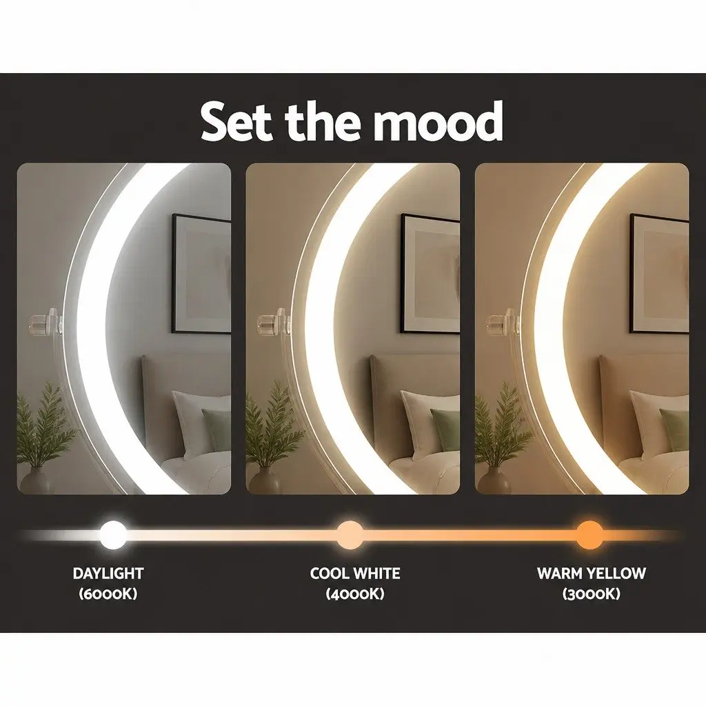 Extendable Makeup Mirror with LED Lighting