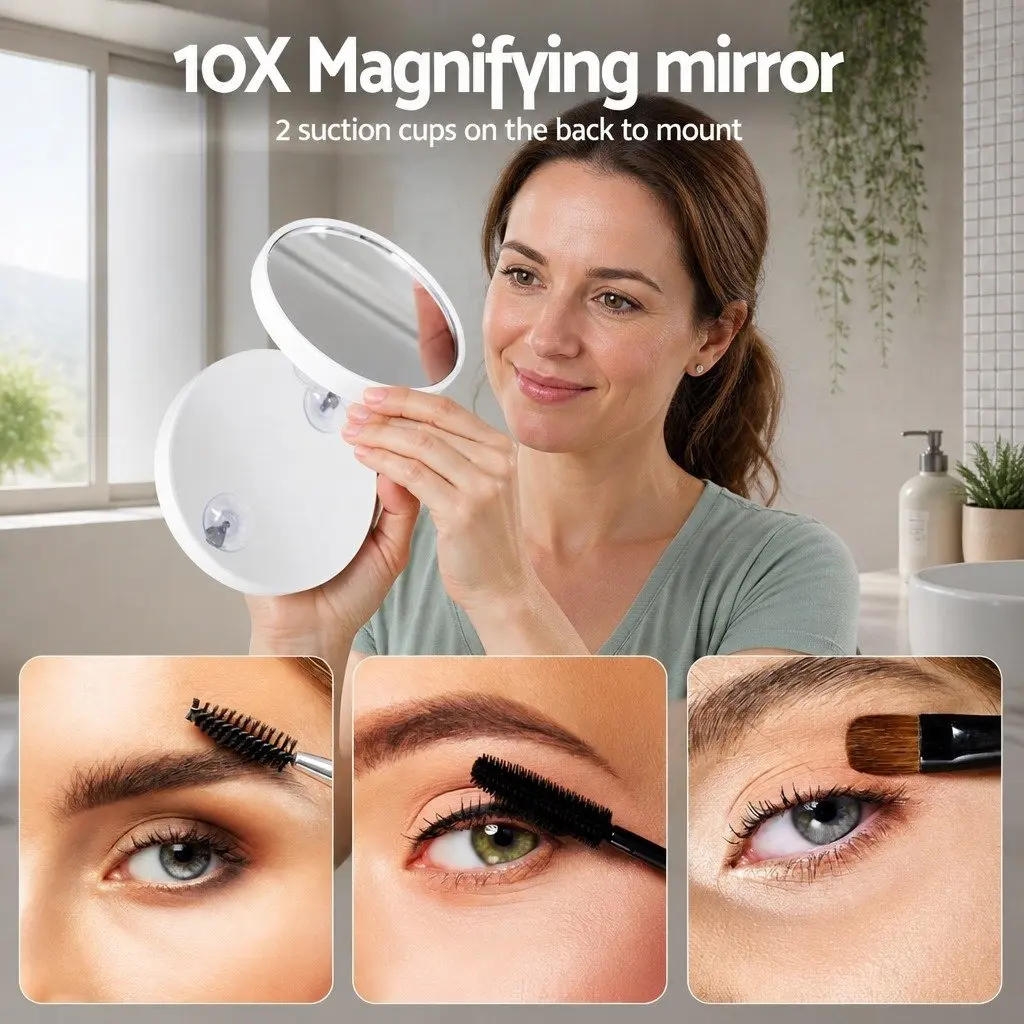 LED Makeup Mirror 60x50cm Hollywood Vanity Black Touch