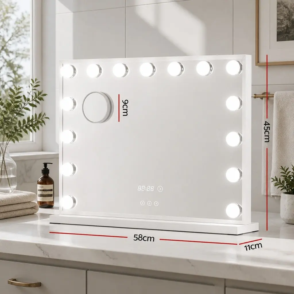 Hollywood Vanity Makeup Mirror 58x45cm with Adjustable LED