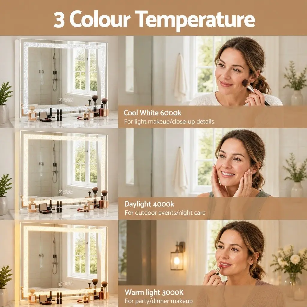 Hollywood Vanity Lighted Makeup Mirror with Bluetooth
