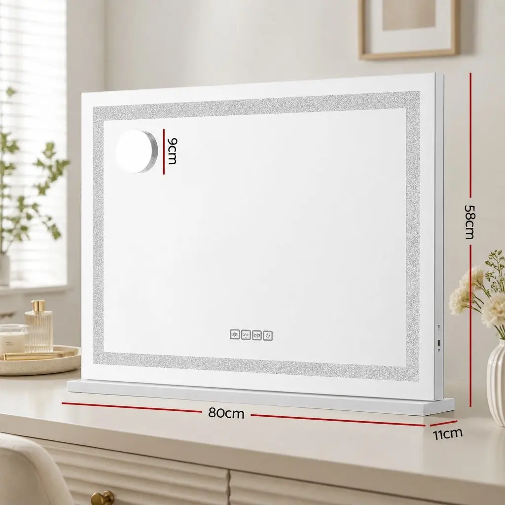 Hollywood Vanity LED Crystal Bluetooth Speaker Makeup Mirror