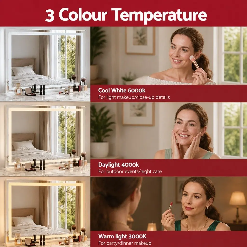 Hollywood Vanity LED Crystal Bluetooth Speaker Makeup Mirror