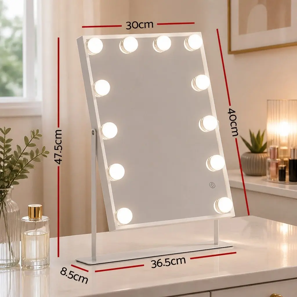 LED Bluetooth Vanity Makeup Mirror 30x40cm