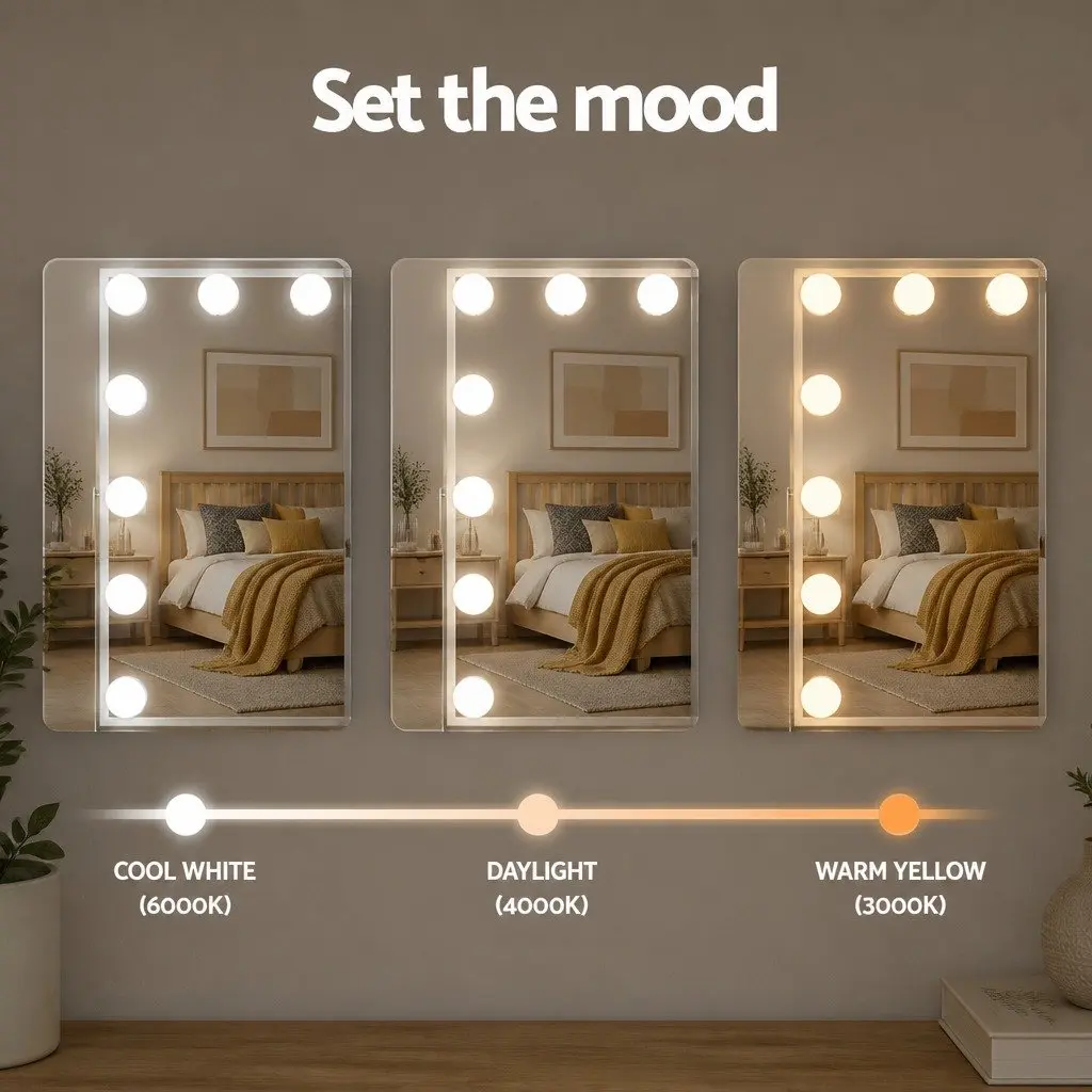 LED Bluetooth Vanity Makeup Mirror 30x40cm