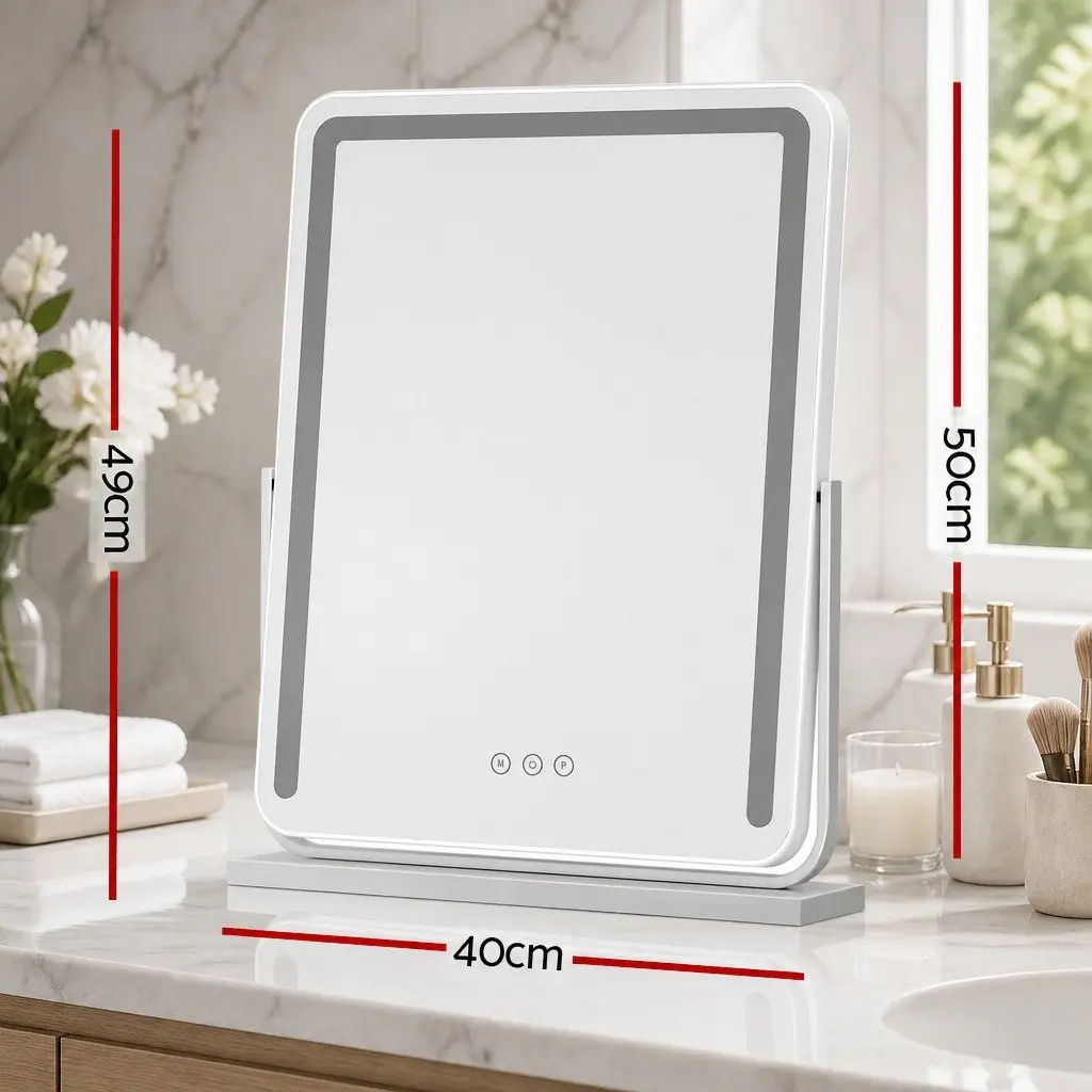 40x50cm Hollywood Vanity Makeup Mirror with LED Light Strip