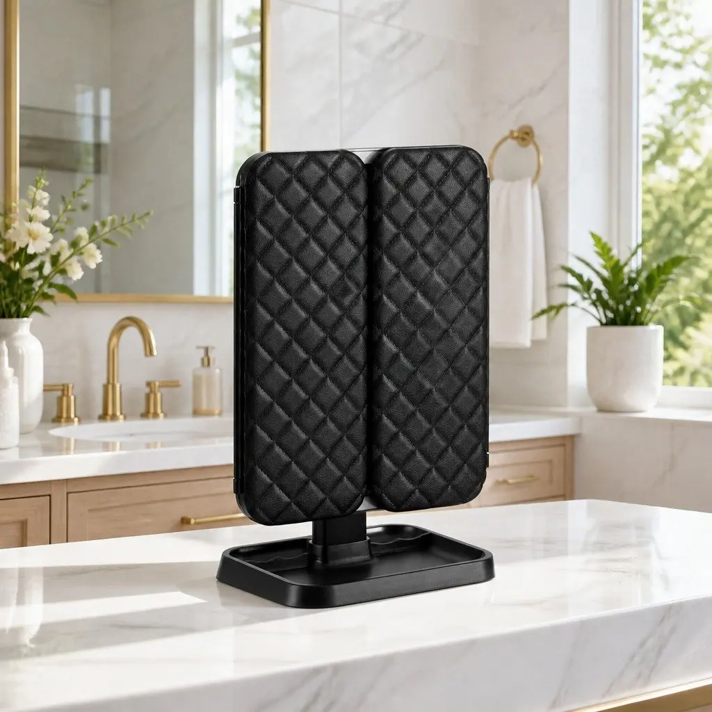 Tri-fold LED Makeup Mirror with Magnification