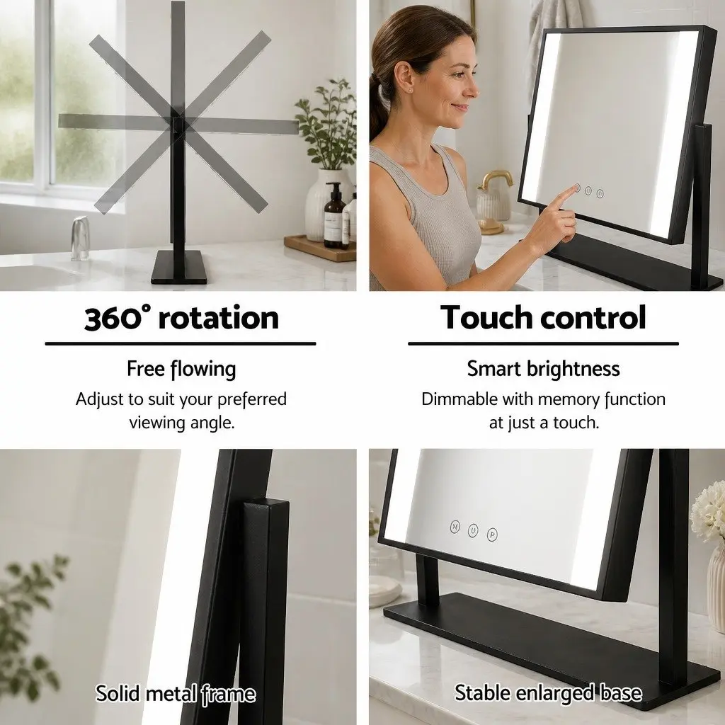 Hollywood Vanity Makeup Mirror 25x30cm with LED Touch Control
