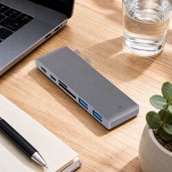 6-Port USB 3.0 Type-C Hub with Card Reader