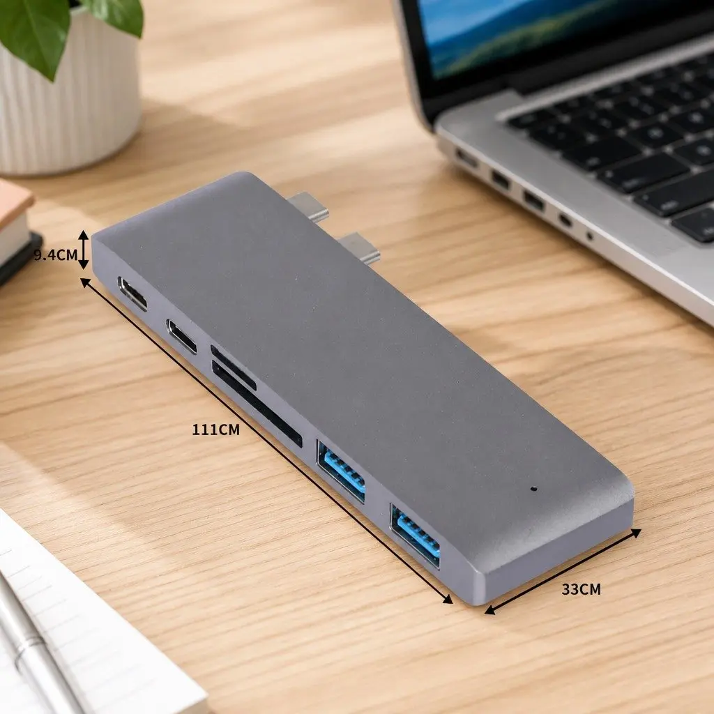 6-Port USB 3.0 Type-C Hub with Card Reader