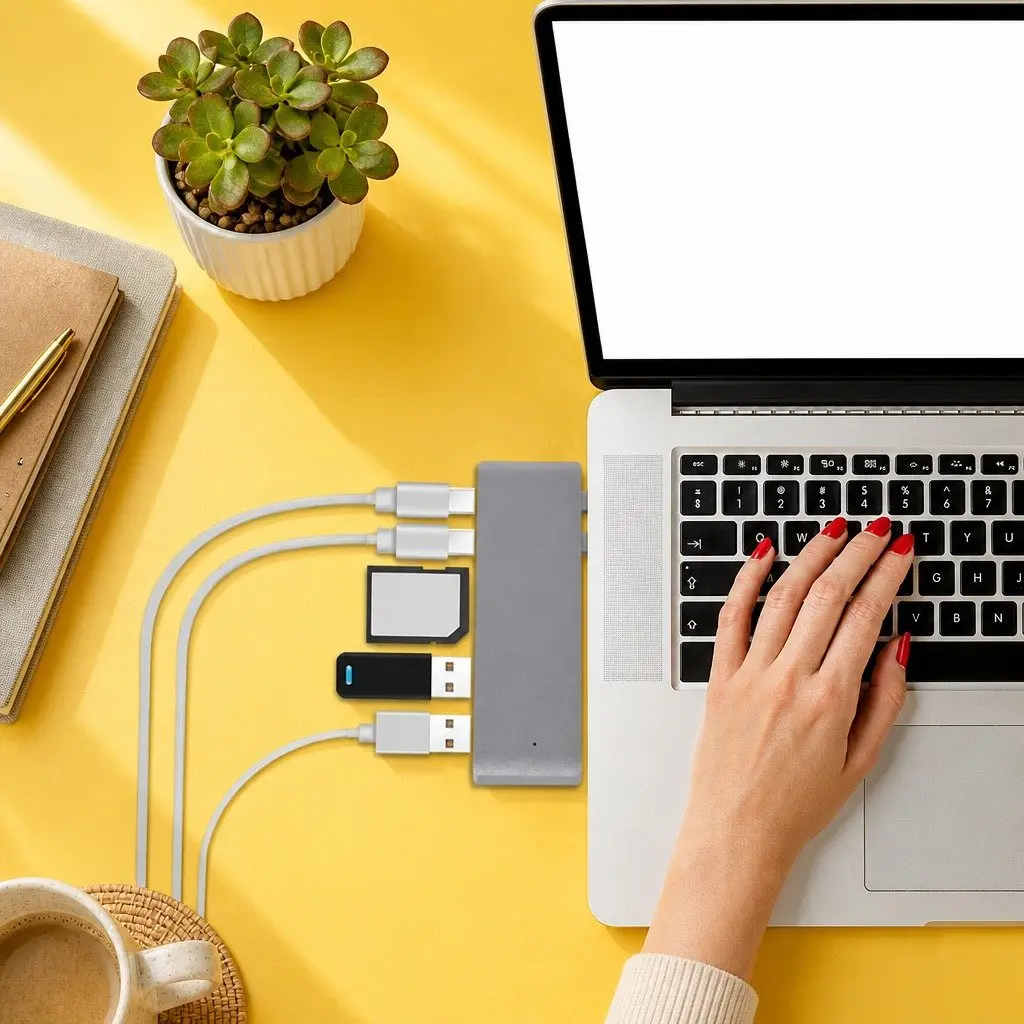 6-Port USB 3.0 Type-C Hub with Card Reader