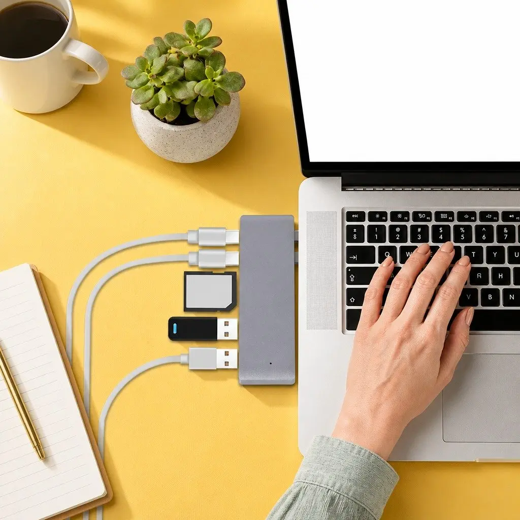 6-Port USB 3.0 Type-C Hub with Card Reader
