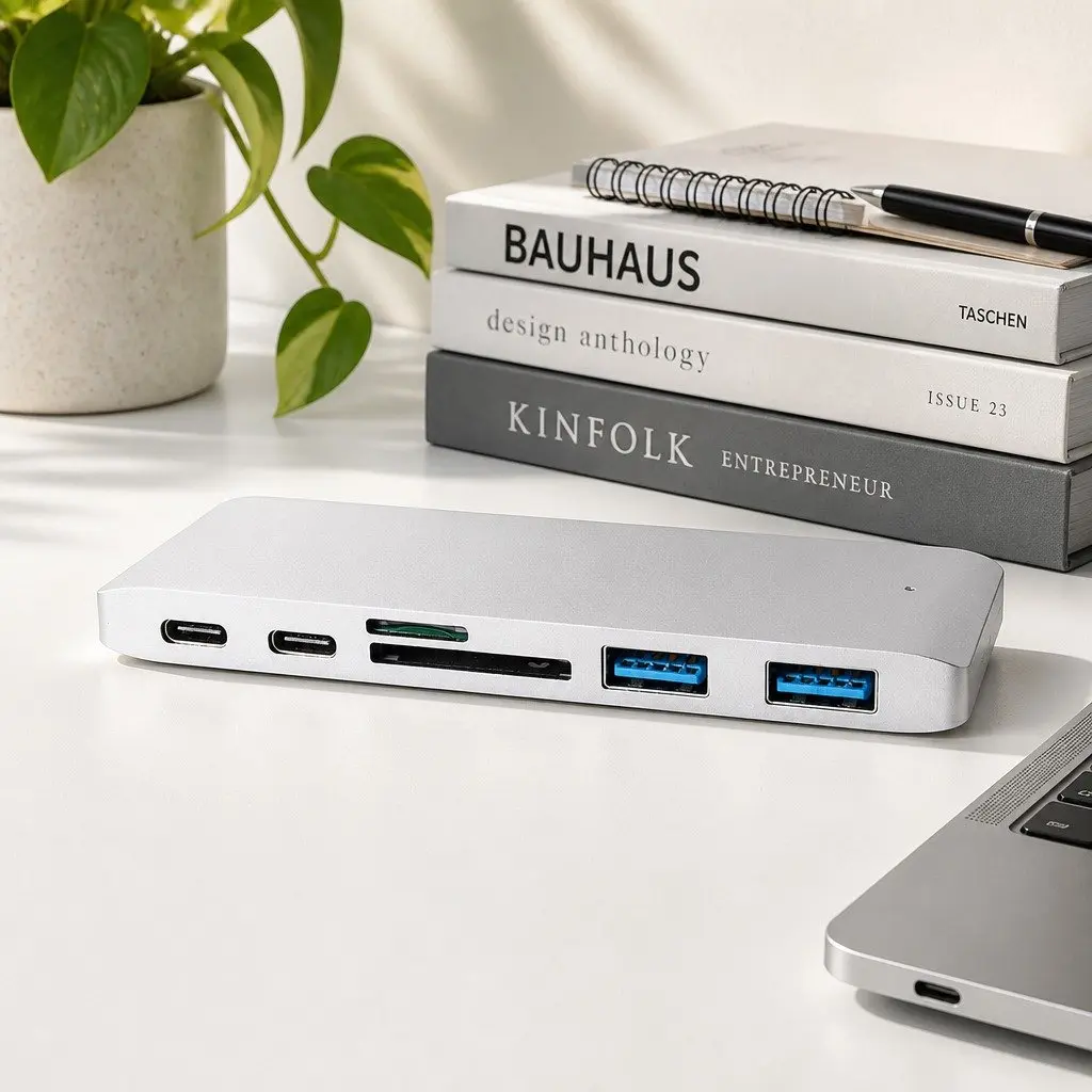 6-Port USB Type-C Hub with SD Card Reader