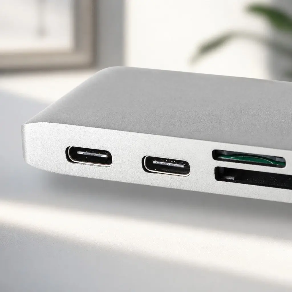 6-Port USB Type-C Hub with SD Card Reader