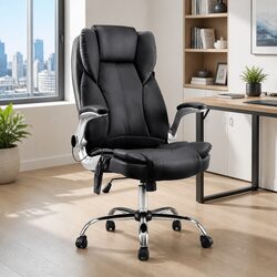 High Back Office Chair with 8-Point Massage Functionality
