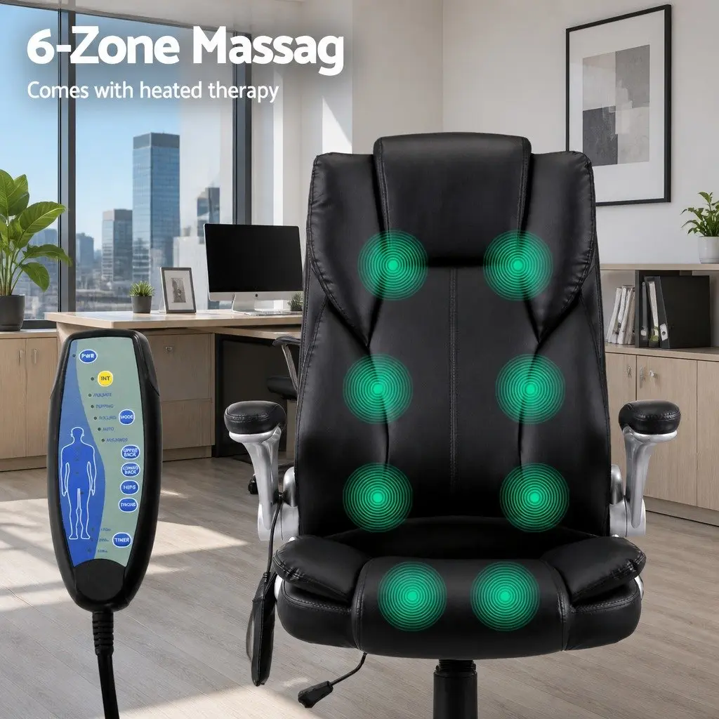 High Back Office Chair with 8-Point Massage Functionality