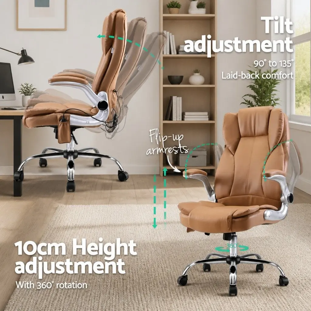 High Back Executive Chair with 8-Point Massage Function
