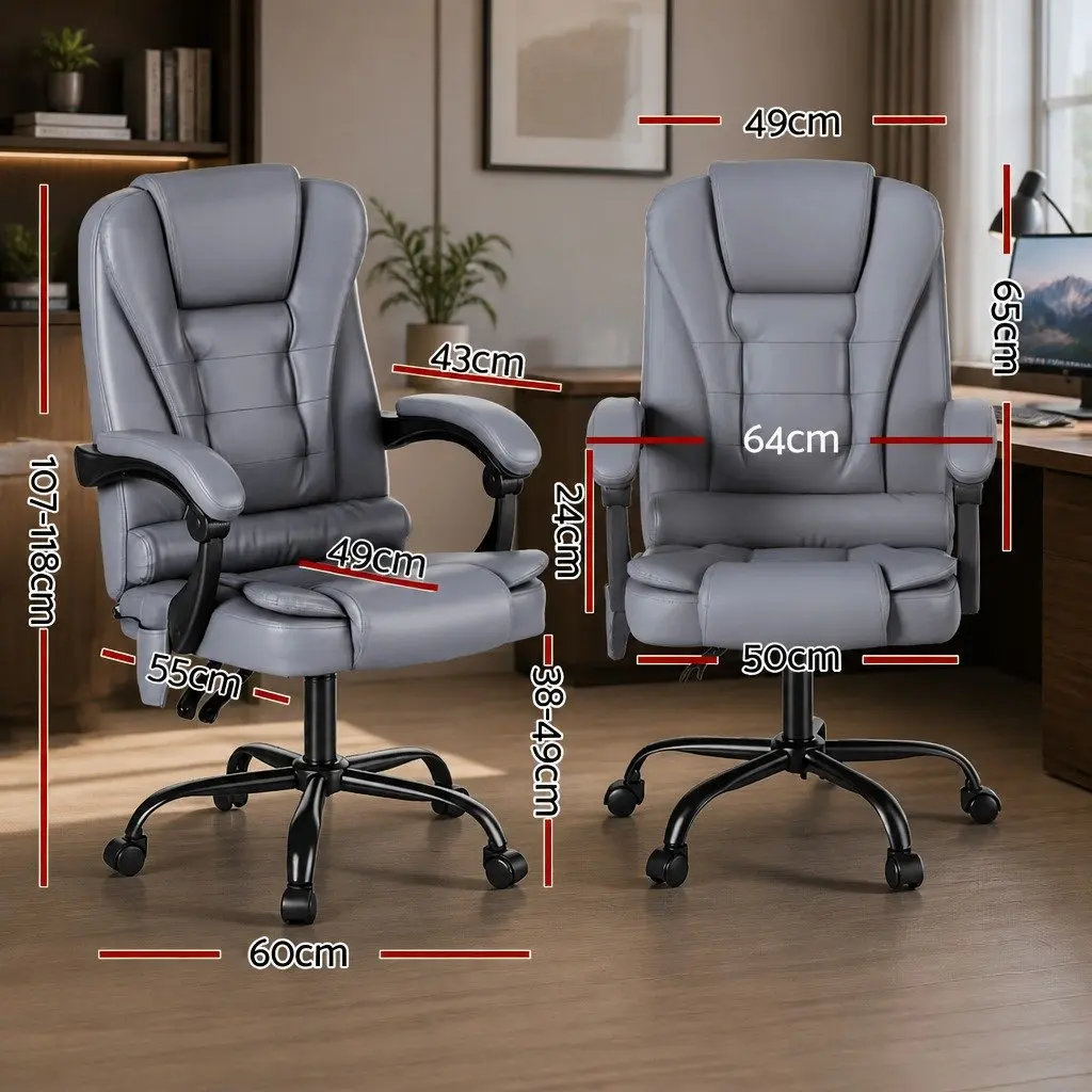 Executive Ergonomic Reclining Chair with 4-Point Massage