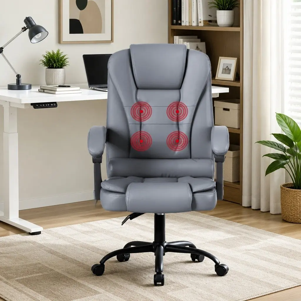 Executive Ergonomic Reclining Chair with 4-Point Massage