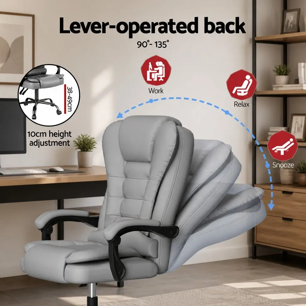 Executive Ergonomic Reclining Chair with 4-Point Massage