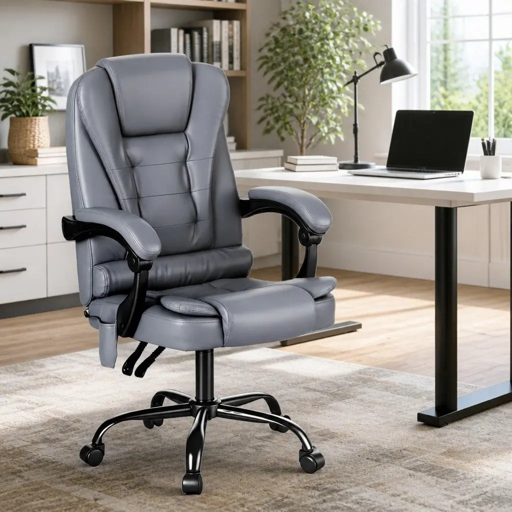 Executive Ergonomic Reclining Chair with 4-Point Massage