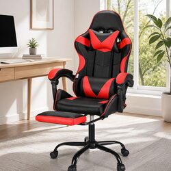 Ergonomic Red Black Gaming Office Chair with Massage