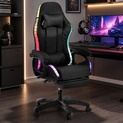 Ergonomic Gaming Chair with RGB Lighting and Massage Features
