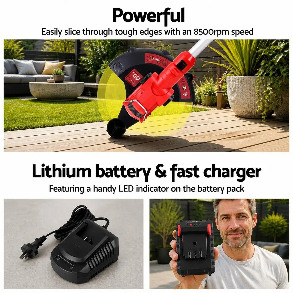 Cordless Line Trimmer 20V Grass Whipper Lawn Edger Lightweight Garden Tool
