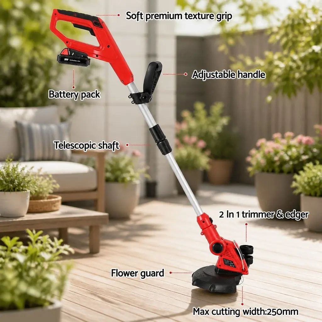 Cordless Line Trimmer 20V Grass Whipper Lawn Edger Lightweight Garden Tool