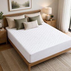 Waterproof Microfibre Double Mattress Protector Fitted Sheet Dust Mite Allergen
