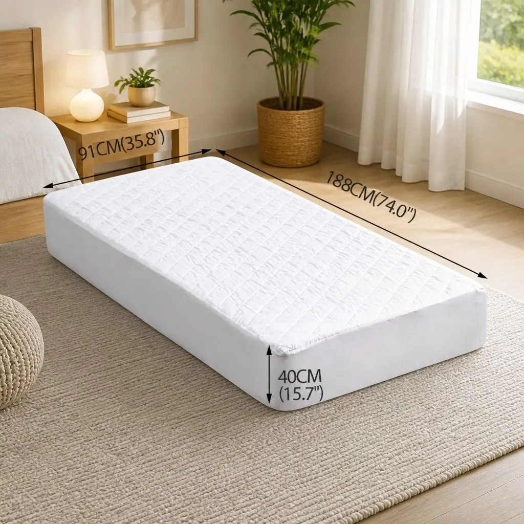 Waterproof Microfibre Single Mattress Protector with Dust Mite Guard